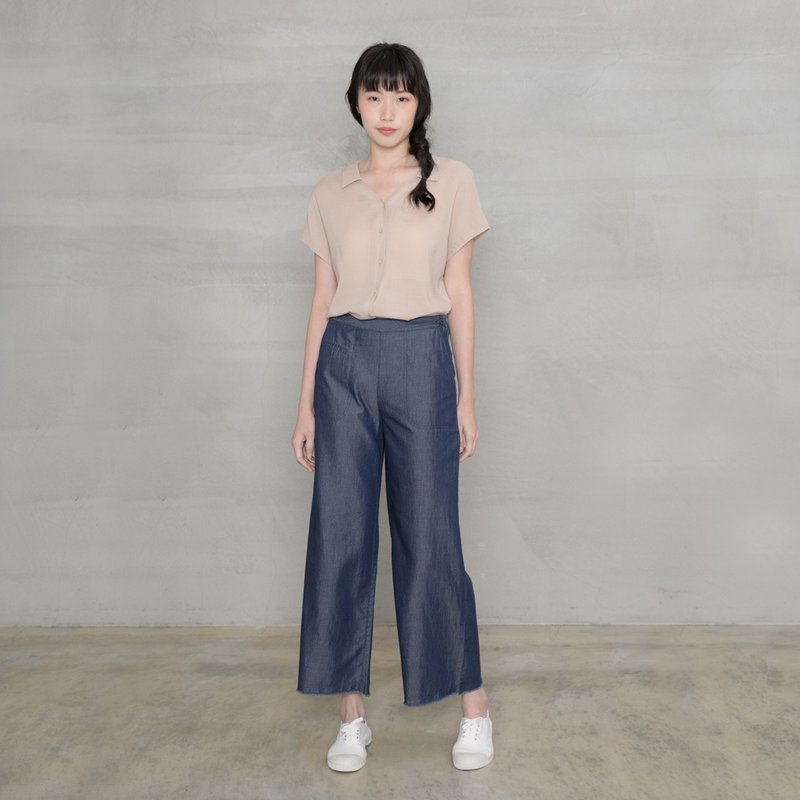 本心純淨簡約寬褲 Vidya Wide Leg Trouser - 女長褲 - 棉．麻 多色
