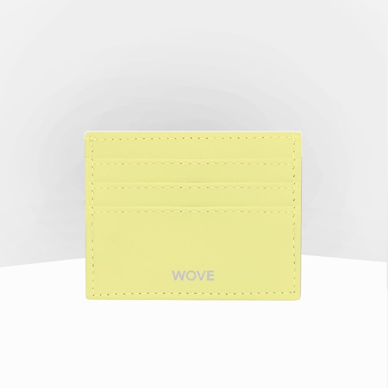 WOVE - Card Holder (Flat Texture) in Butter - Other - Faux Leather Yellow