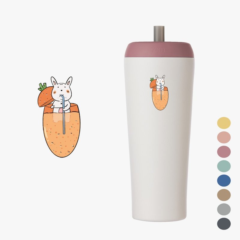 YCCT Quick Suction Cup 2nd Generation 720ml-Rabbit-Environmentally friendly tumbler that can be sucked in one sip/ice and heat preservation - Vacuum Flasks - Stainless Steel Multicolor