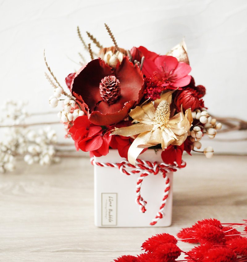 New Year's dry potted flower (spot) - Dried Flowers & Bouquets - Plants & Flowers Red