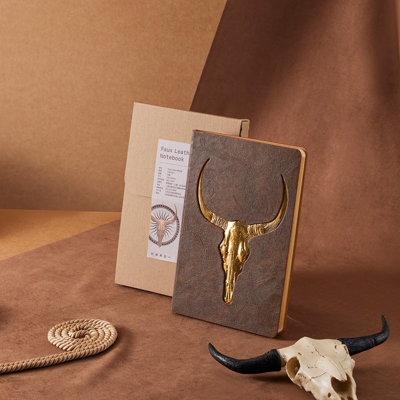 Faux Leather筆記本 - 筆記本/手帳 - 其他材質 咖啡色