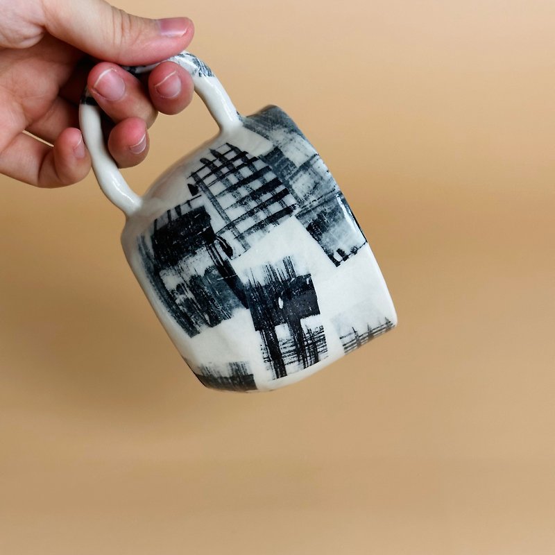 キラキラカラフルな和紙テープ風マグカップ - その他 - 陶器 