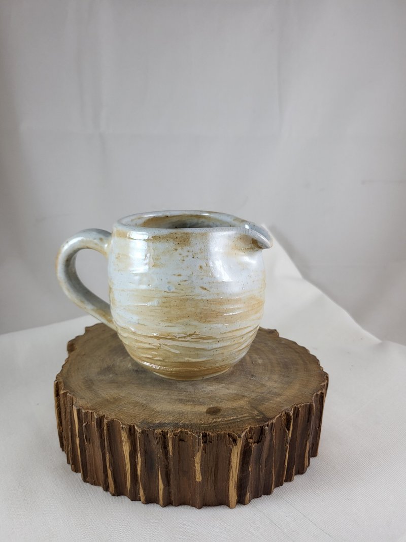 志野釉柴燒茶海公杯 - 茶壺/茶杯/茶具 - 陶 白色