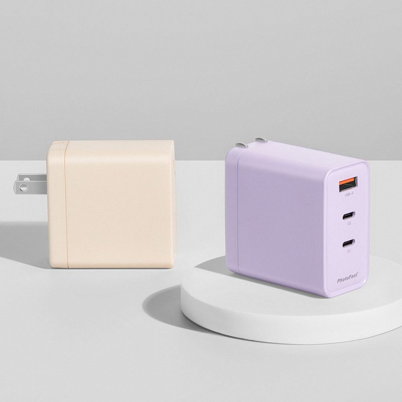 PhotoFast A1 Charge 65W GaN three-hole charger - Chargers & Cables - Plastic Purple