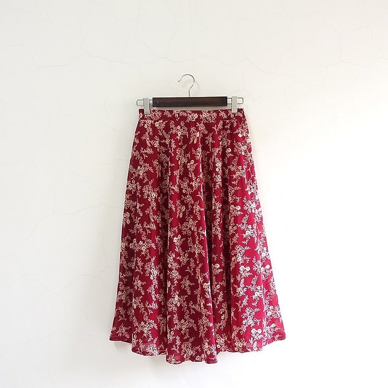│Slowly│Vintage/bouquet/vintage dress - Skirts - Polyester Multicolor