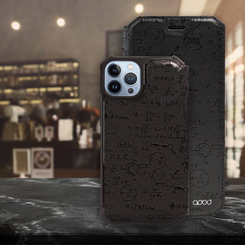apbs 雅品仕 水晶彩鑽手機殼 iPhone 13全系列 浮雕感軍規防摔立架皮套-方程式