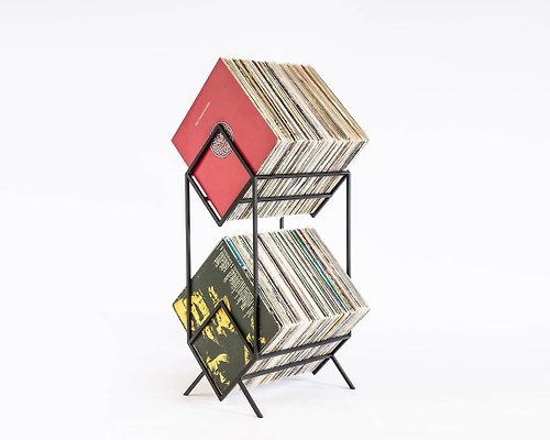Design Atelier Article LP Storage, Records Stand, Double Deck for Vinyls. Gift for Vinyl Lover