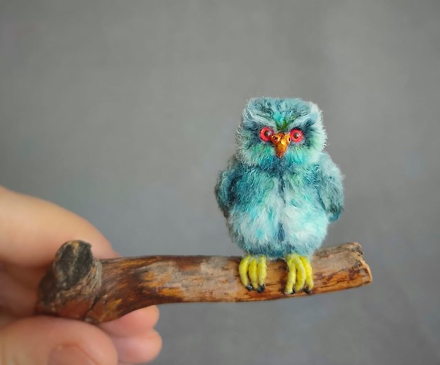 人形のためのミニ鳥フクロウミニチュアリアルな動物 高さ1 45インチ 3 7 Cm ショップ Cutest Miniature 人形 フィギュア Pinkoi
