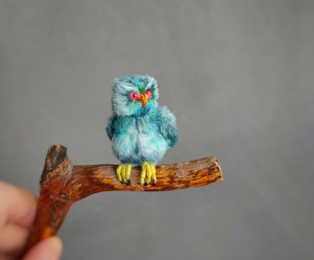 人形のためのミニ鳥フクロウミニチュアリアルな動物 高さ1 45インチ 3 7 Cm ショップ Cutest Miniature 人形 フィギュア Pinkoi