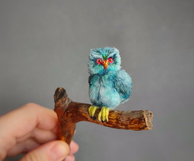 人形のためのミニ鳥フクロウミニチュアリアルな動物 高さ1 45インチ 3 7 Cm ショップ Cutest Miniature 人形 フィギュア Pinkoi