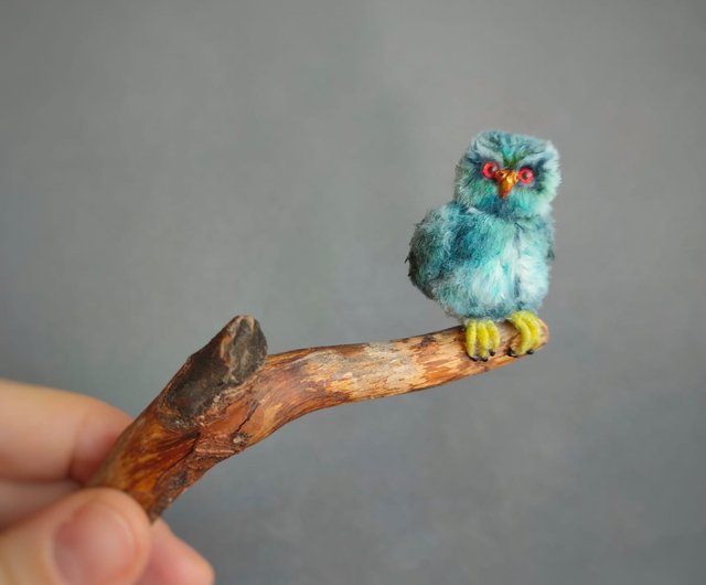 人形のためのミニ鳥フクロウミニチュアリアルな動物 高さ1 45インチ 3 7 Cm ショップ Cutest Miniature 人形 フィギュア Pinkoi