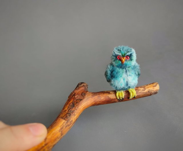 人形のためのミニ鳥フクロウミニチュアリアルな動物 高さ1 45インチ 3 7 Cm ショップ Cutest Miniature 人形 フィギュア Pinkoi