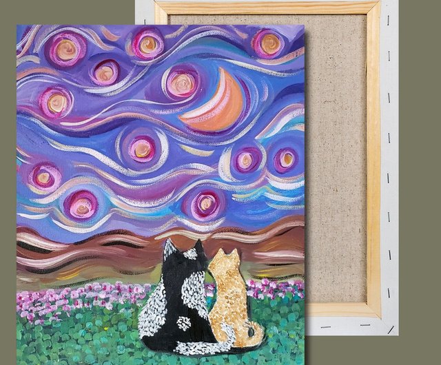 貓畫 Cat Wall Art CatGal Art Animals Painting Night Sky Decor Canvas Painting - Shop ArtGil Posters - Pinkoi 貓畫 Cat Wall Art CatGal Art Animals Painting Night Sky Decor Canvas Painting - Shop ArtGil Posters - Pinkoi