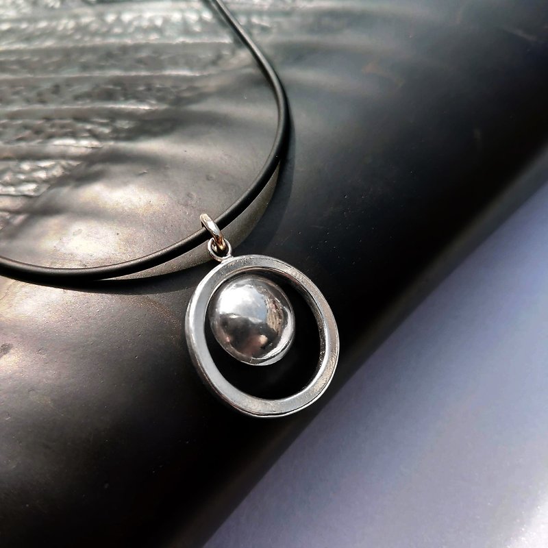 Concentric Circle / 925 Sterling Silver / Necklace - สร้อยคอ - เงินแท้ 
