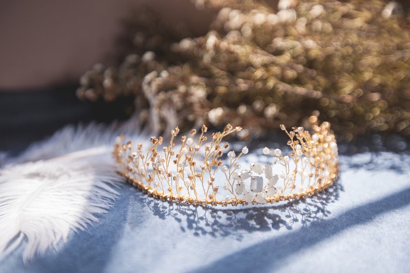 [ Leona ]  新娘髮飾 手作 婚禮飾品 - 髮夾/髮圈 - 其他金屬 