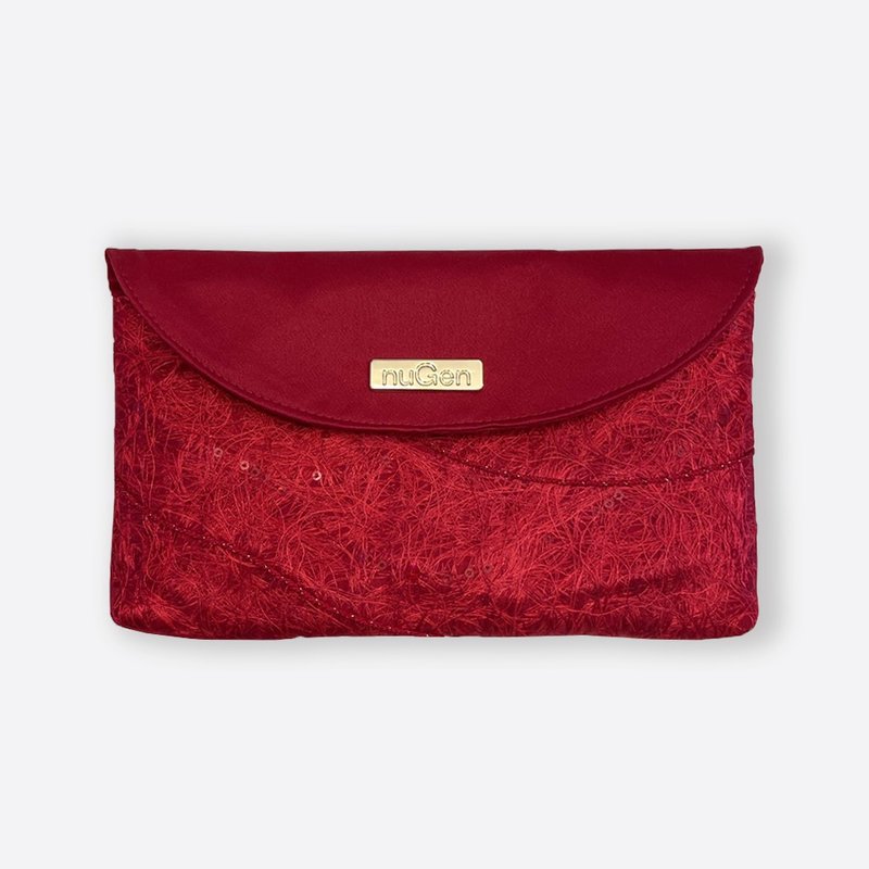 nuGen Sustainability Nafu Ang Pow - Loop Yarn - กระเป๋าสตางค์ - เส้นใยสังเคราะห์ สีแดง