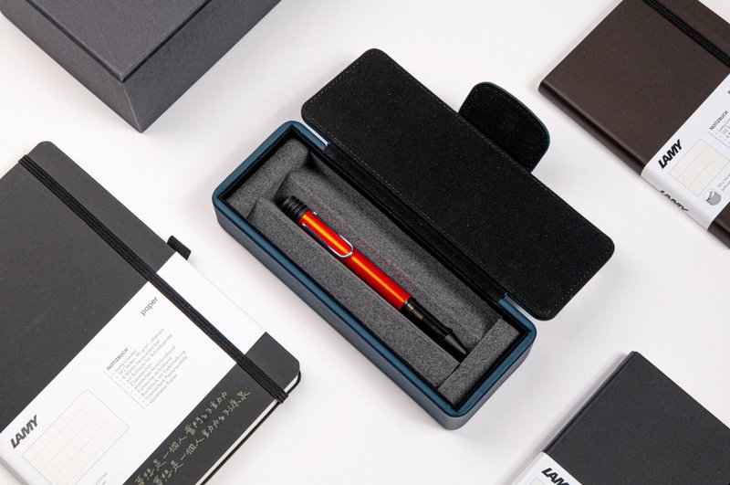 【雷雕免費刻字】LAMY 原子筆 皮革筆盒 / AL star 系列 - 銅橘 - 原子筆/中性筆 - 鋁合金 橘色