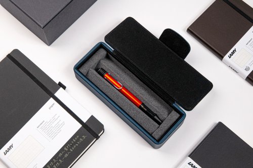 LAMY TAIWAN 官方旗艦館 【雷雕免費刻字】LAMY 原子筆 皮革筆盒 / AL star 系列 - 銅橘