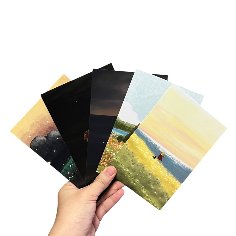 Postcard set2 (5 pieces) - Cards & Postcards - Paper Black