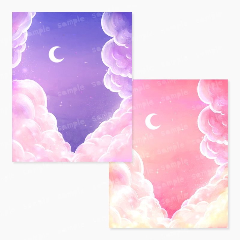 night sky Square sticker set - 貼紙 - 紙 