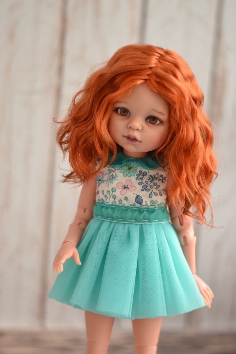 Wig for Paola Reina dolls - 髮圈/髮夾 - 羊毛 紅色