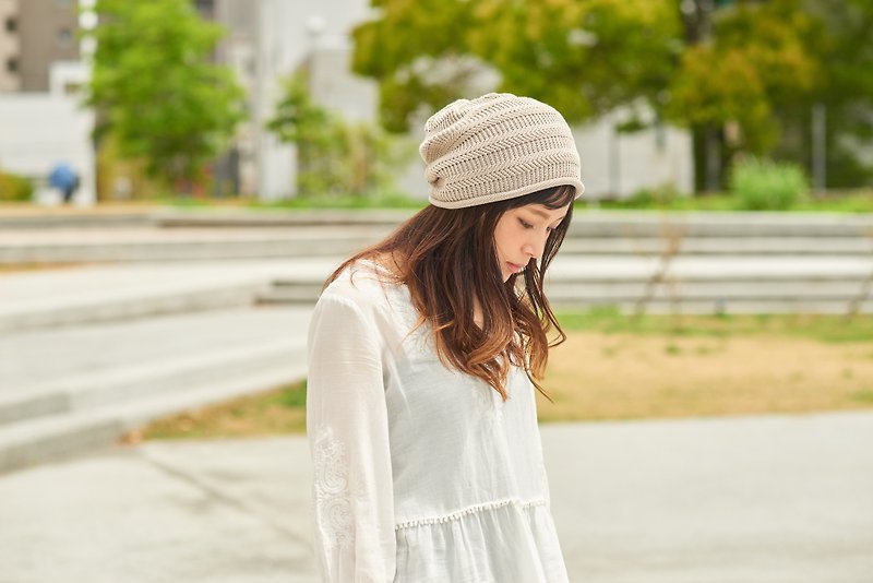 Made in Japan Summer Beanie - Cool Max - Cotton Knit Hat - Sports Beanie Cooling - Hats & Caps - Cotton & Hemp Khaki