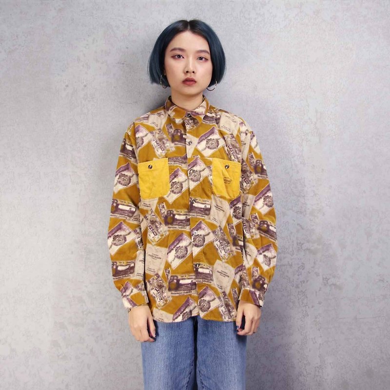 Tsubasa.Y Ancient House A03 Old Day Reminiscence Corduroy Shirt, Corduroy Shirt - Women's Shirts - Other Materials 