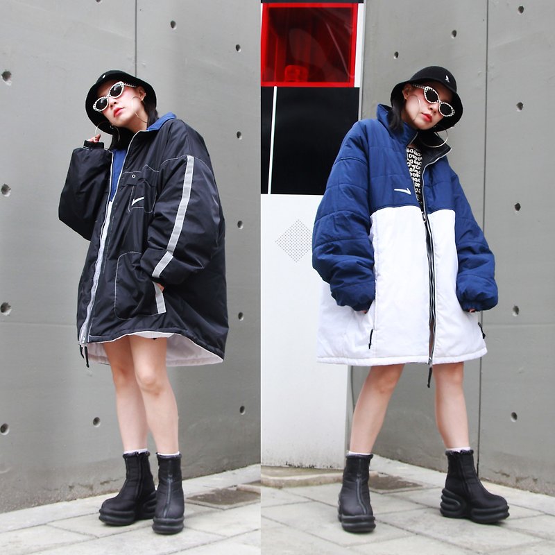 ///Fatty bone/// 90s NIKE double-faced long coat with vintage Vintage - Men's Coats & Jackets - Polyester 