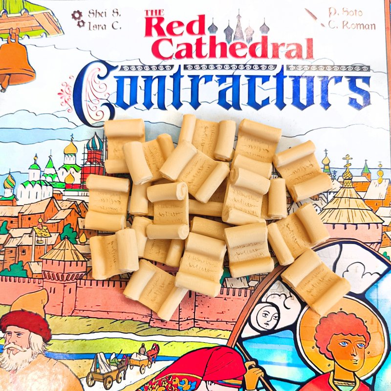 Deluxe Resource Tokens compatible with  The Red Cathedral: Contractor board game - Board Games & Toys - Other Materials 