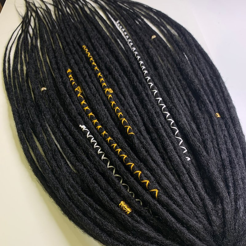BLACK CROCHET DREADS full set double ended dreadlocks. Soft dreadlocks. - Hair Accessories - Other Materials Black