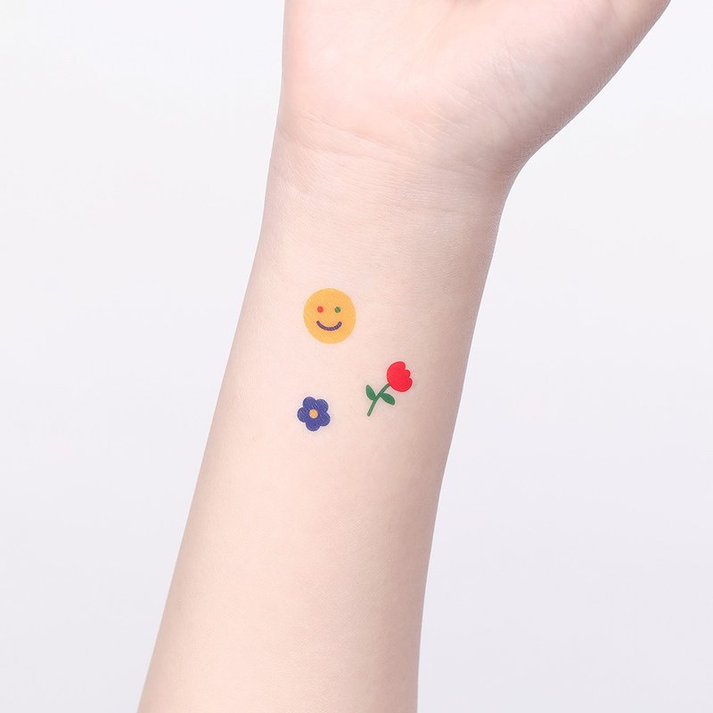 Surprise Tattoos - Smile Temporary Tattoo Set - Temporary Tattoos - Paper Multicolor