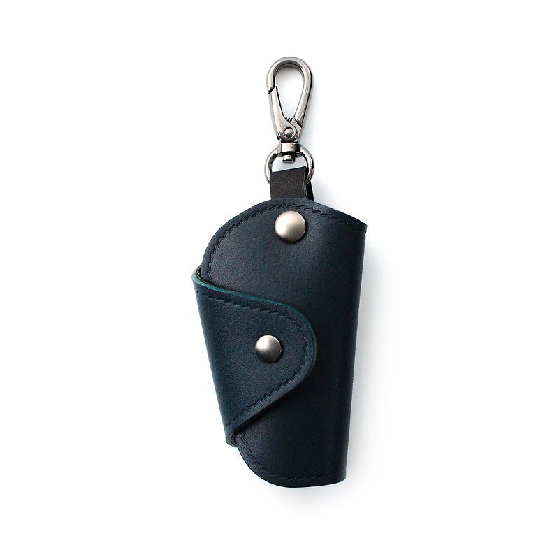 BUTTERO 車鑰匙套 真皮 I 義大利植鞣革 鑰匙包 Smart Key - 鑰匙圈/鎖匙扣 - 真皮 藍色