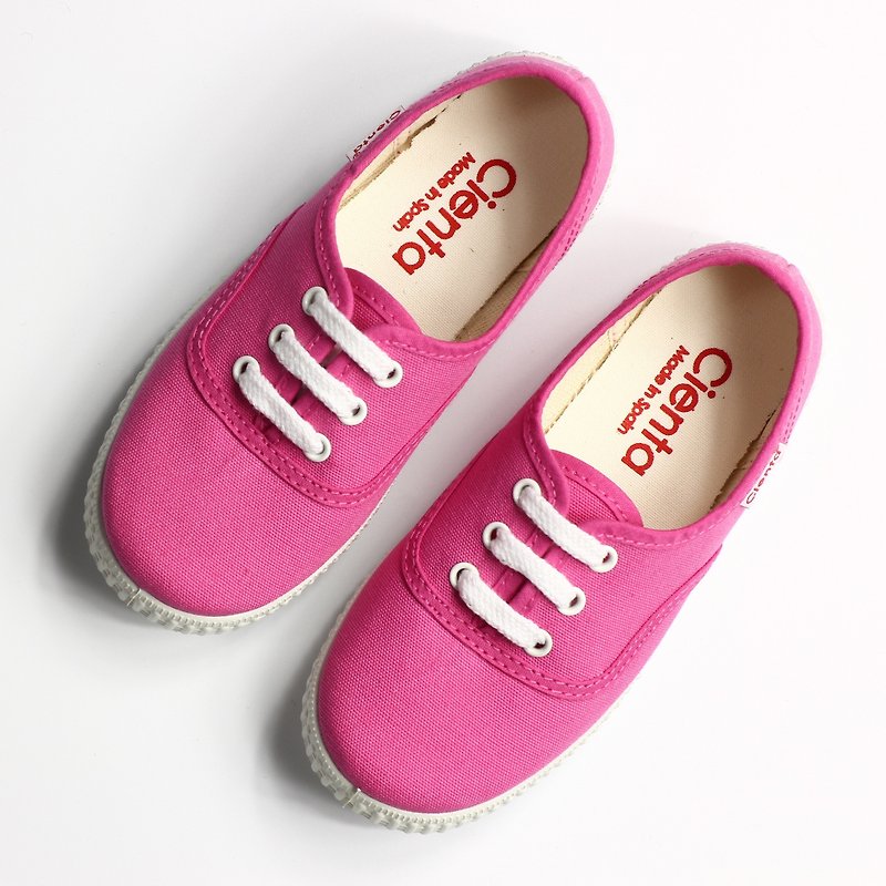 Spanish nationals canvas shoes CIENTA 52000 12 pink big children, shoes size - รองเท้าลำลองผู้หญิง - ผ้าฝ้าย/ผ้าลินิน สีแดง