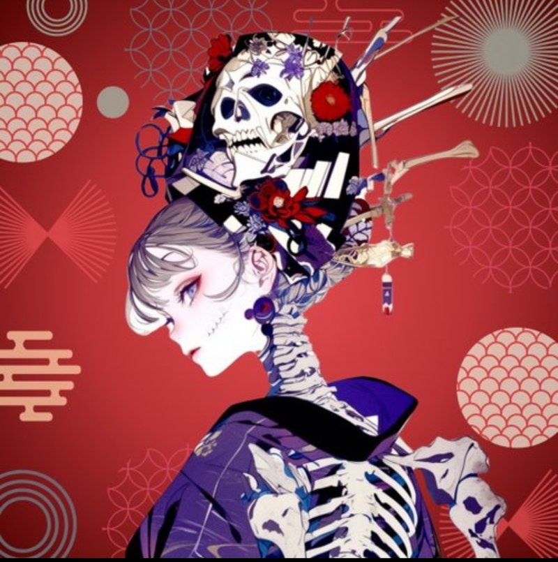 再販 NaChiオリジナルステッカー【餓者髑髏】 - 貼紙 - 紙 紫色