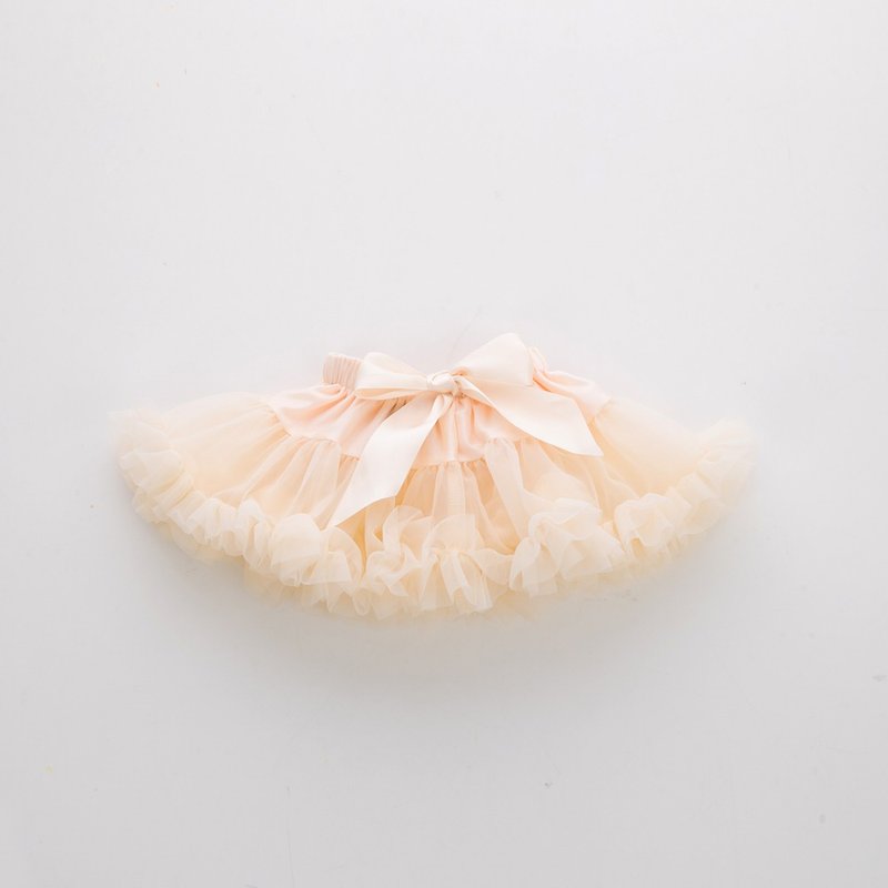 Dorothy系列娃娃澎裙-杏白色 - 女童洋裝/裙子 - 聚酯纖維 黃色