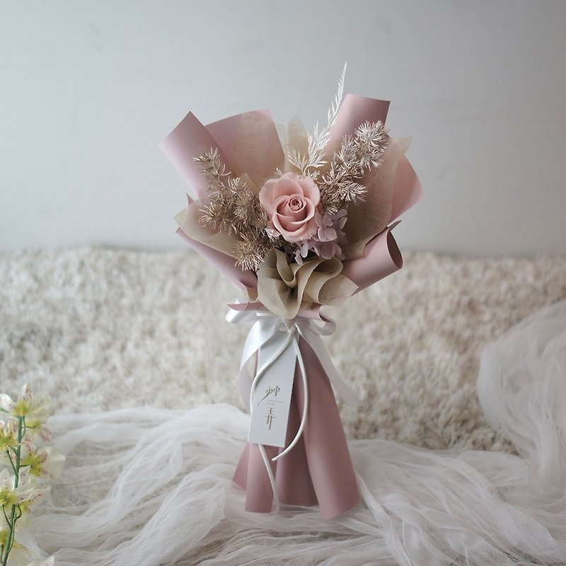 【艸踸Garden Lane Floral】Valentine's Day Bouquet (S) - Sweet Version - ช่อดอกไม้แห้ง - พืช/ดอกไม้ 