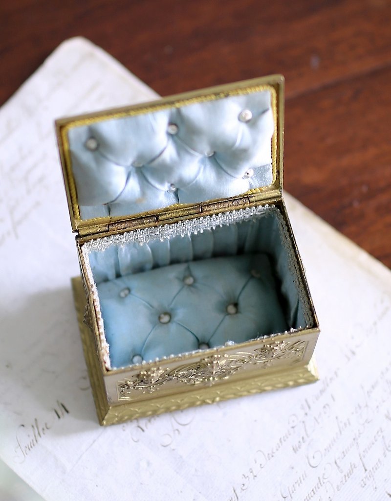 法國1900【月光】古董 銅珠寶盒 - 其他 - 其他金屬 金色