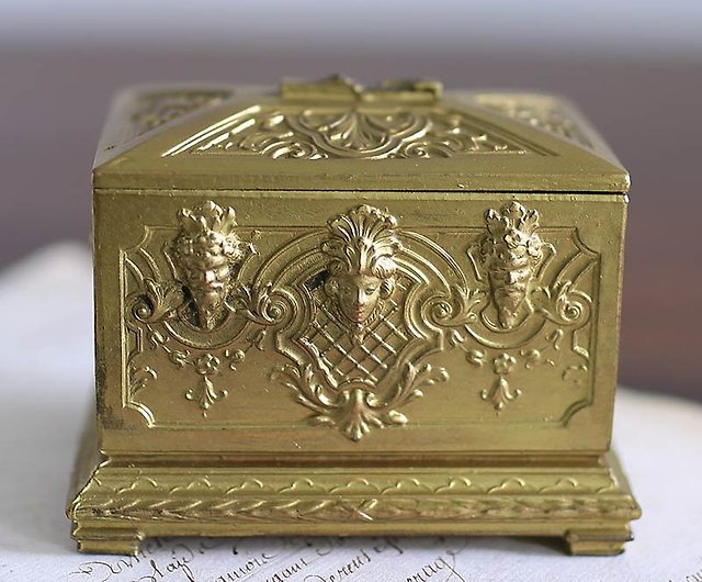 France 1900 [Moonlight] Antique Bronze Jewelry Box - Shop Smile 