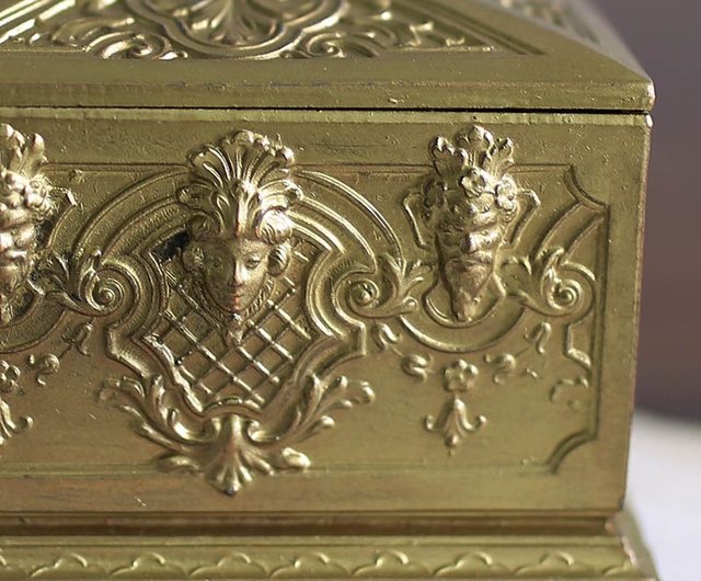 France 1900 [Moonlight] Antique Bronze Jewelry Box - Shop Smile 