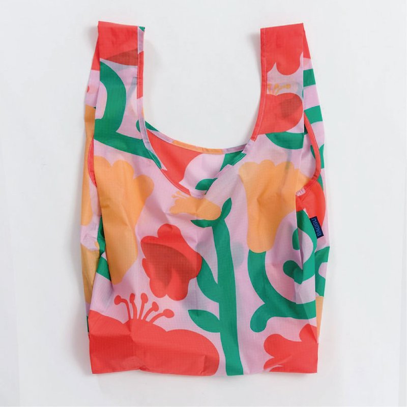 BAGGU Eco Storage Shopping Bag - Poppies - Handbags & Totes - Waterproof Material Pink