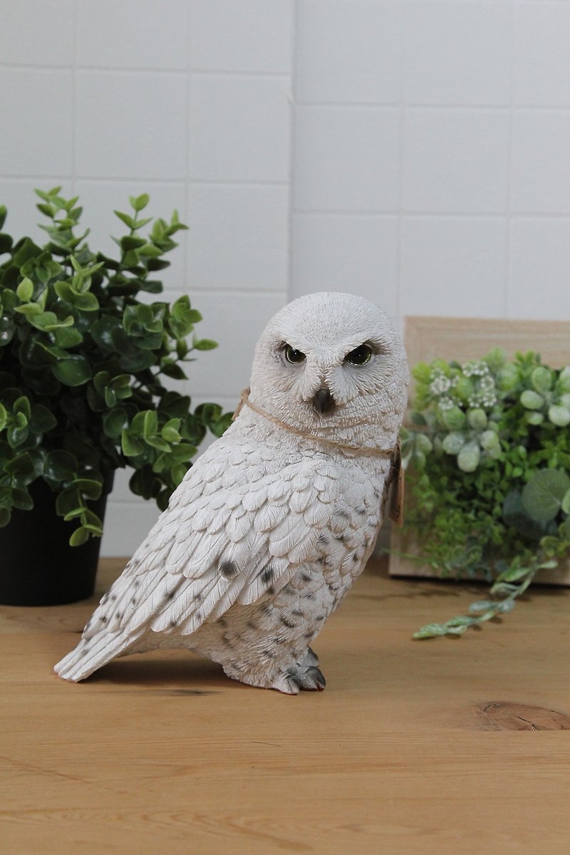 Japan Magnets Healing Series Table Decoration Owl Bank (Snowy Owl/White Owl) - Coin Banks - Other Materials White