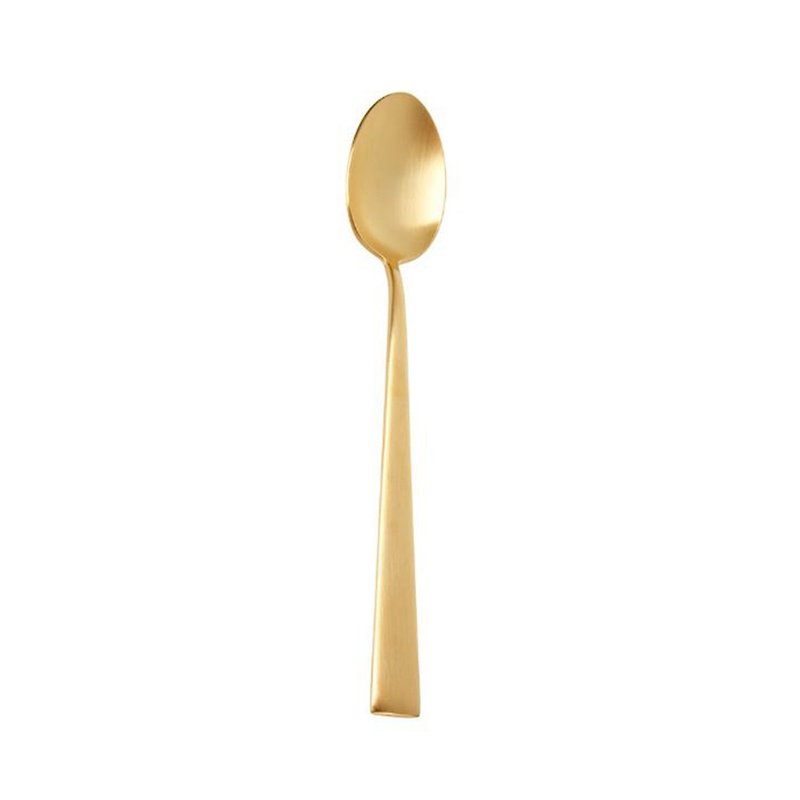 DUNA Matte Gold Dessert Spoon - ช้อนส้อม - สแตนเลส สีทอง
