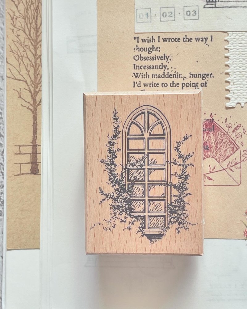 small window stamp - Stamps & Stamp Pads - Wood Brown