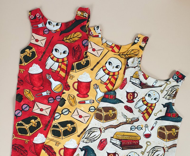 Magic Wizard baby romper, baby boy romper, baby girl romper, baby overalls - 包屁衣/連身衣 - 棉．麻 多色