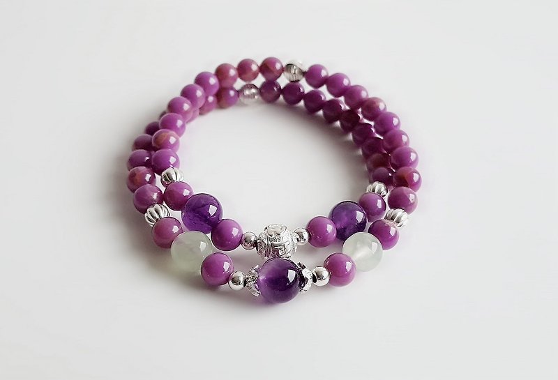 United States purple amethyst grape stone 925 sterling silver ‧ bracelet - Bracelets - Gemstone Purple