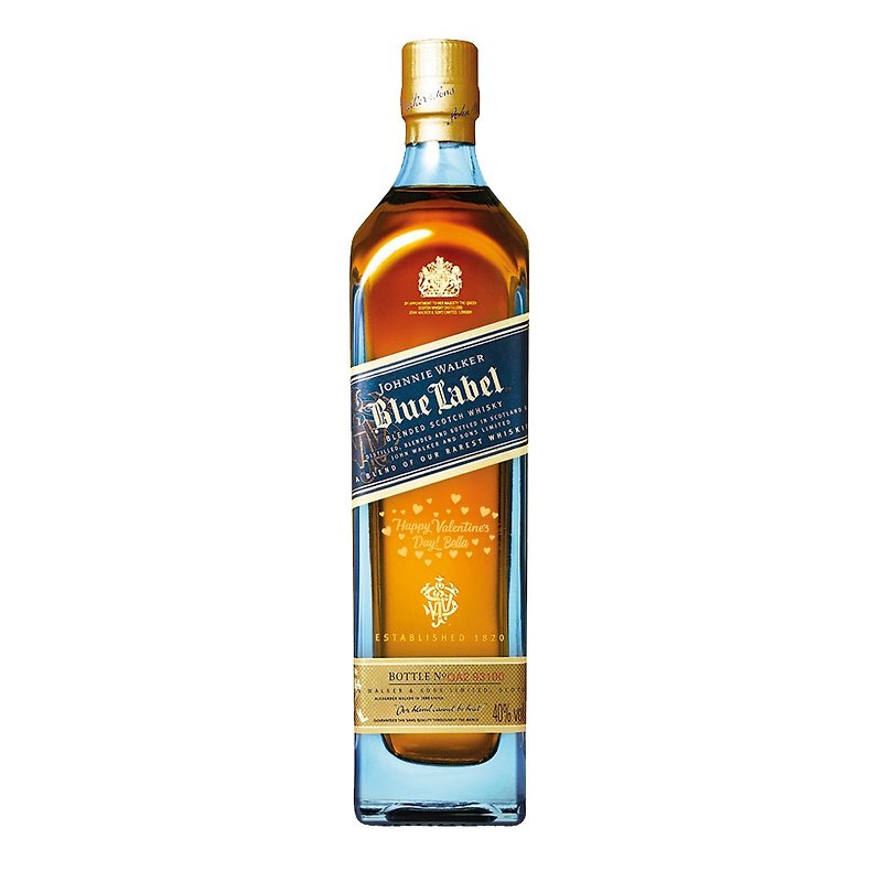 Johnnie Walker Blue Label客製 | 主題文字雕威士忌酒 - 酒類 - 玻璃 