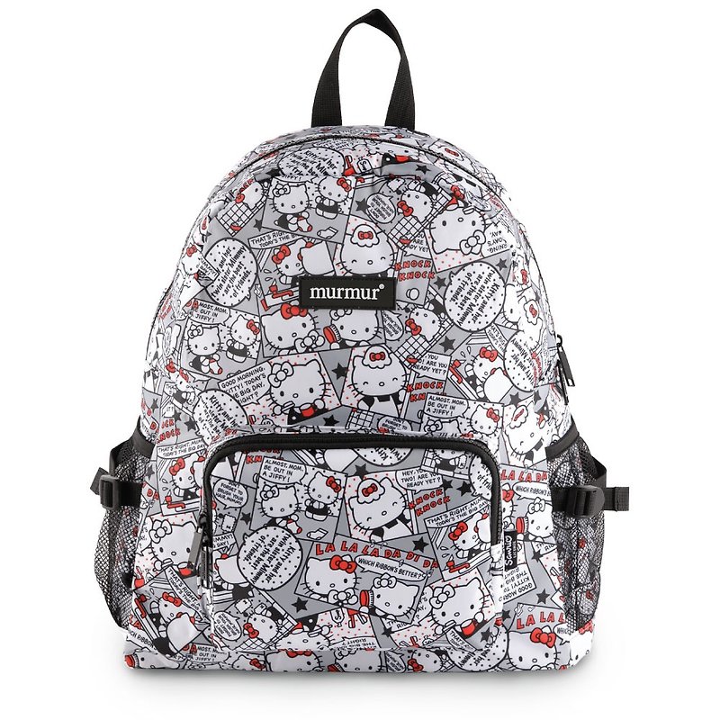 Murmur storage backpack - Hellokitty comics - กระเป๋าเป้สะพายหลัง - พลาสติก สีเทา