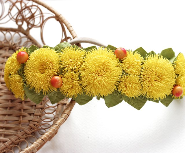 Dandelion Floral Hair Pins Yellow Dandelion Headpiece Yellow Hair