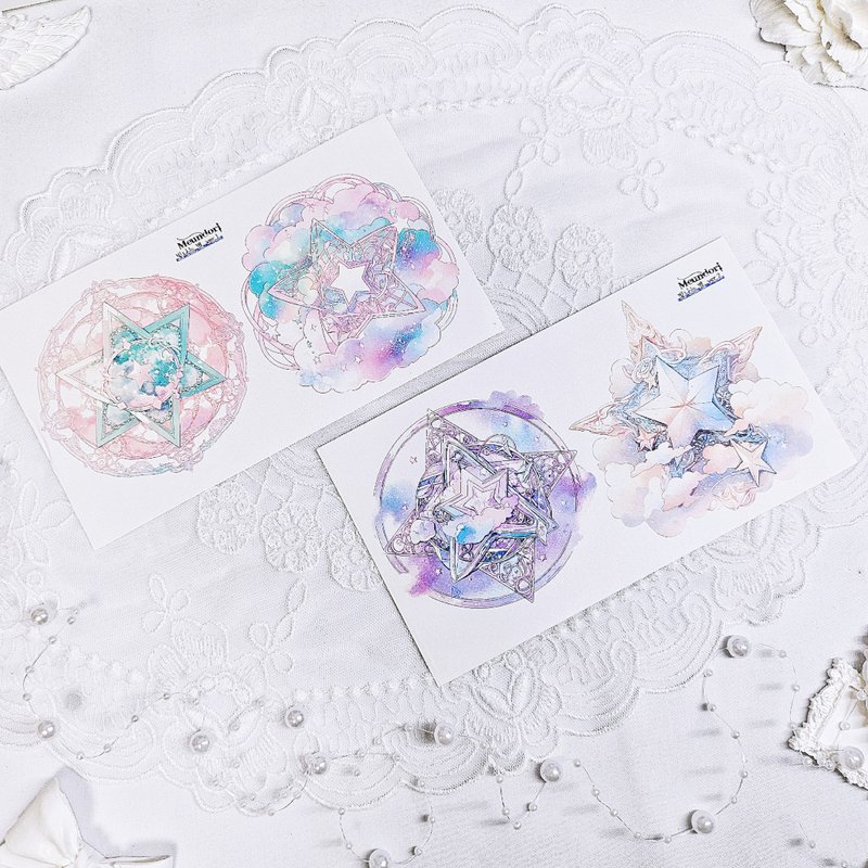 Twinkling star paper sticker - 貼紙 - 紙 