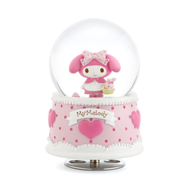 My Melody Little Red Riding Hood Crystal Ball Music Box Birthday Valentine's Day Christmas Exchange Gift Healing - ของวางตกแต่ง - แก้ว 